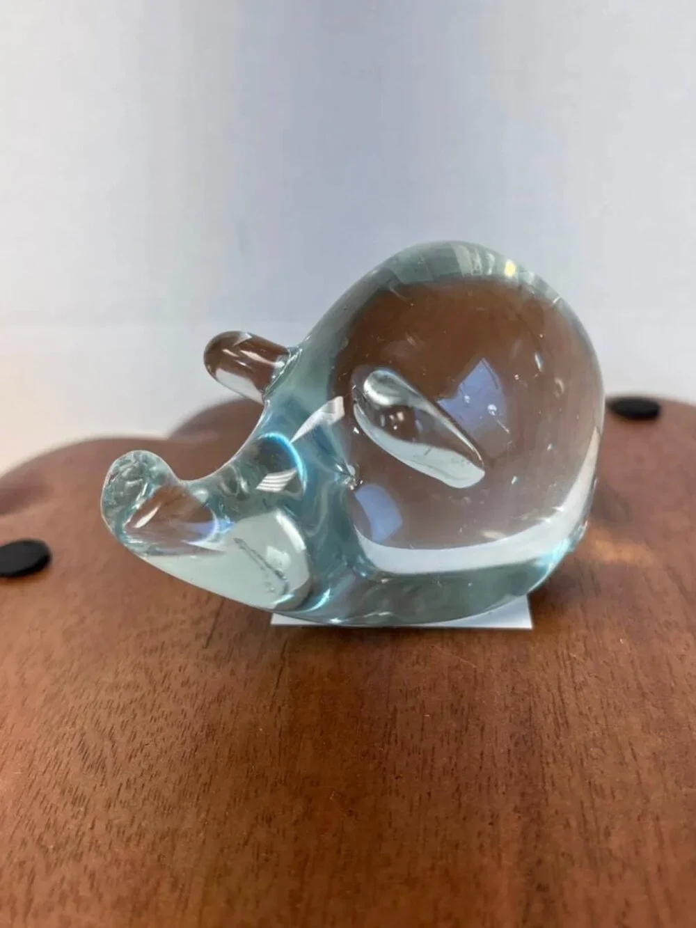 Vtg Pig Glass Clear Figurine Whimsical Paperweight Farm Anim